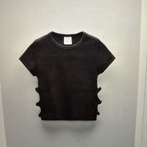 Zara cut out t shirt with bows size 8-9